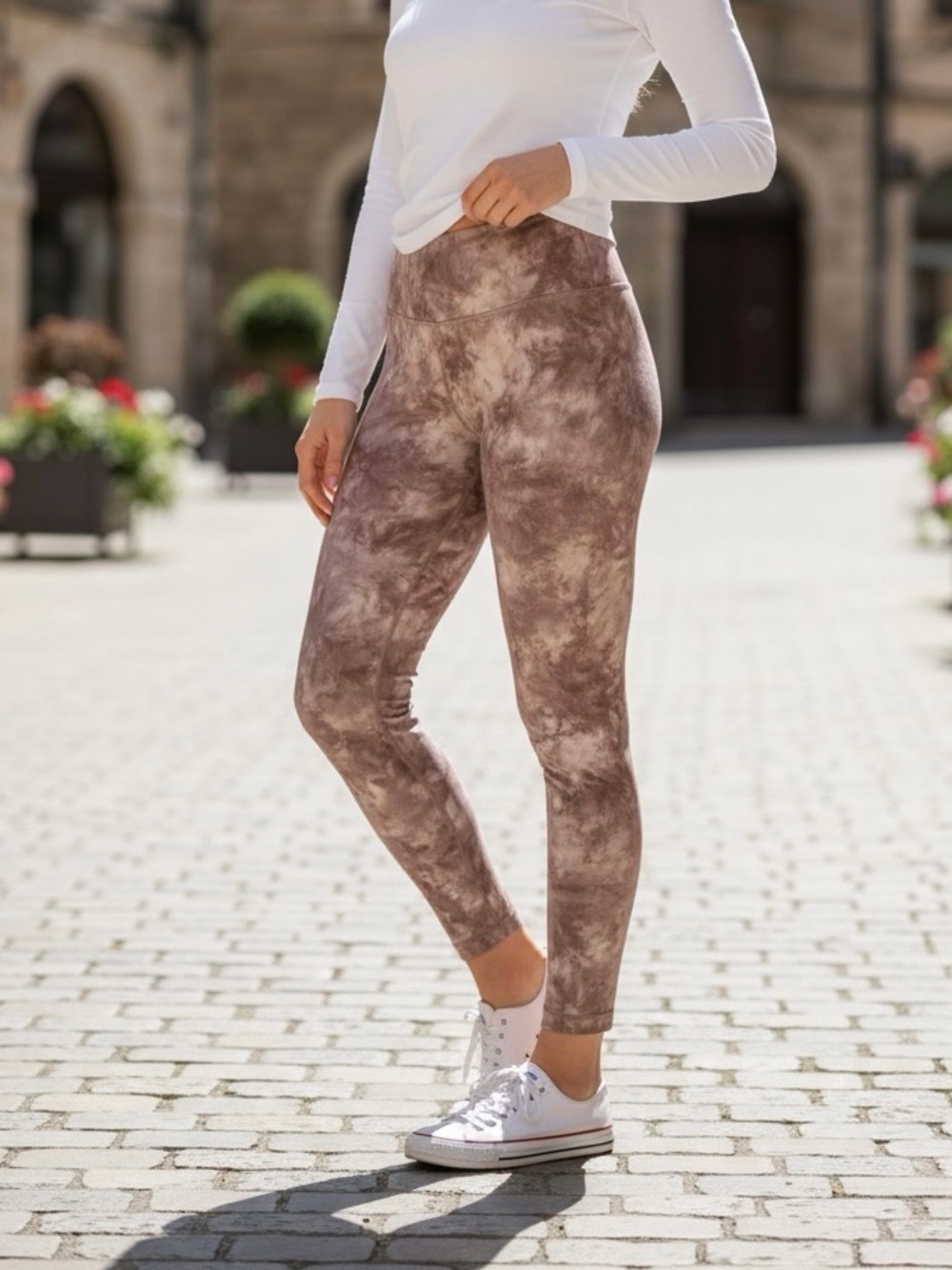 lululemon athletica Brown Tie-Dye High-Rise Leggings